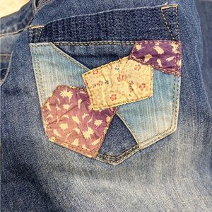 RARE Vintage Vanilla Star Y2K True Low Rise Patchwork Back Pocket Jeans 👖
